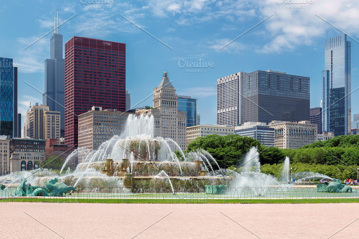 Chicago city skyline featuring chicago, park, and skyline, an Architecture Photo by Lucky Photographer (Photo 2 of 2)