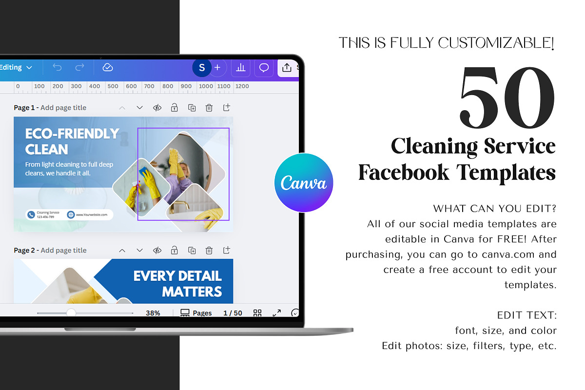 Cleaning Business Facebook Design preview 2