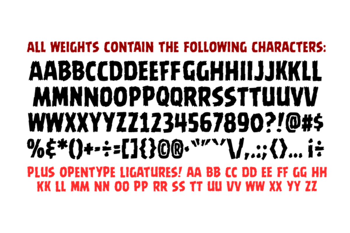 Battle Damaged - ragged comic font preview 4