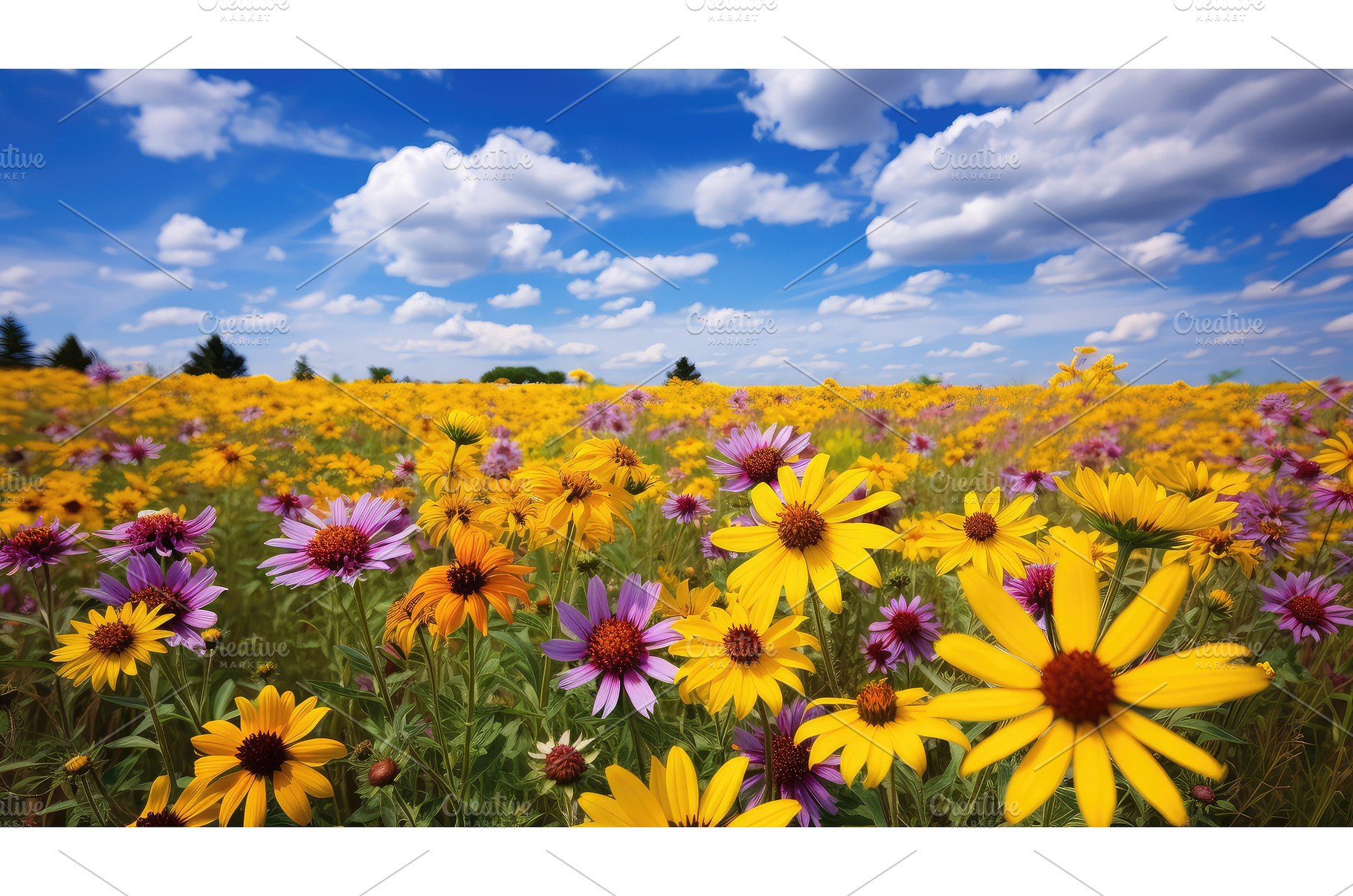 meadow prairie flowers ai generated, an Animal Photo by pikepicture