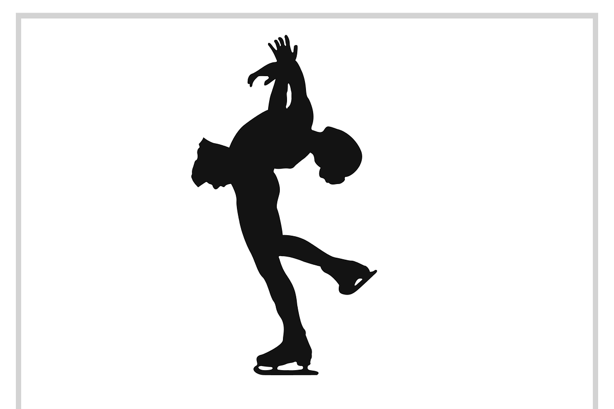 Dynamic Ice Skater Silhouette, a Sport Illustration by CarWrap design (Photo 3 of 3)
