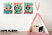 Cute Aliens, a Decorative Illustration by Digital Art Creations (Thumbnail 6 of 7)