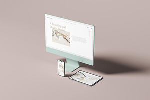 New IMac Website Mockup Set