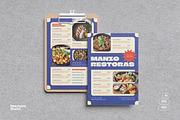 Blue Retro Restaurant Menu, a Stationery Template by Neermana (Thumbnail 1 of 4)
