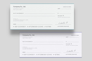 Blank Check / Cheque Template