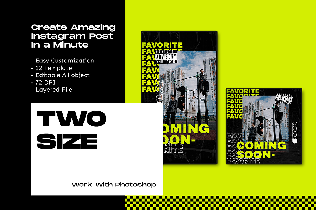Relote Hypebeast Instagram Template, a Social Media Template by Shinra Labs (Photo 4 of 5)
