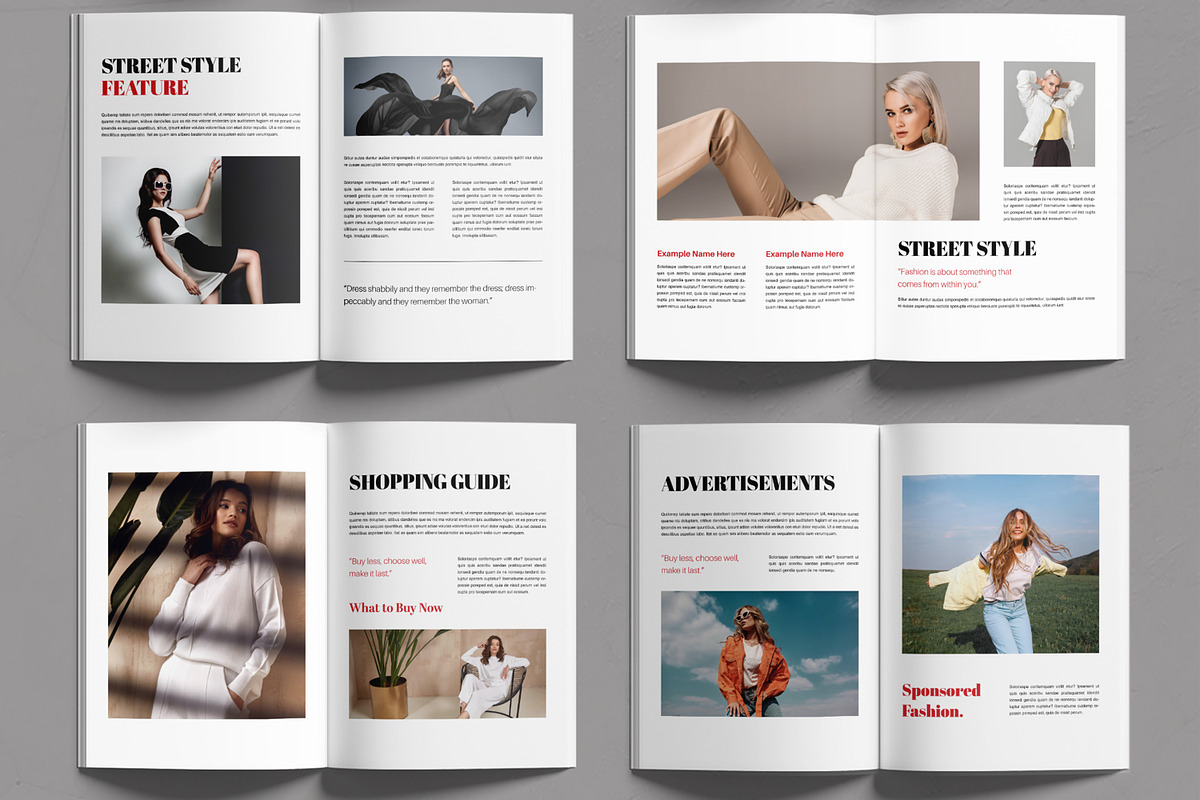 Fashion Magazine Design Template preview 3