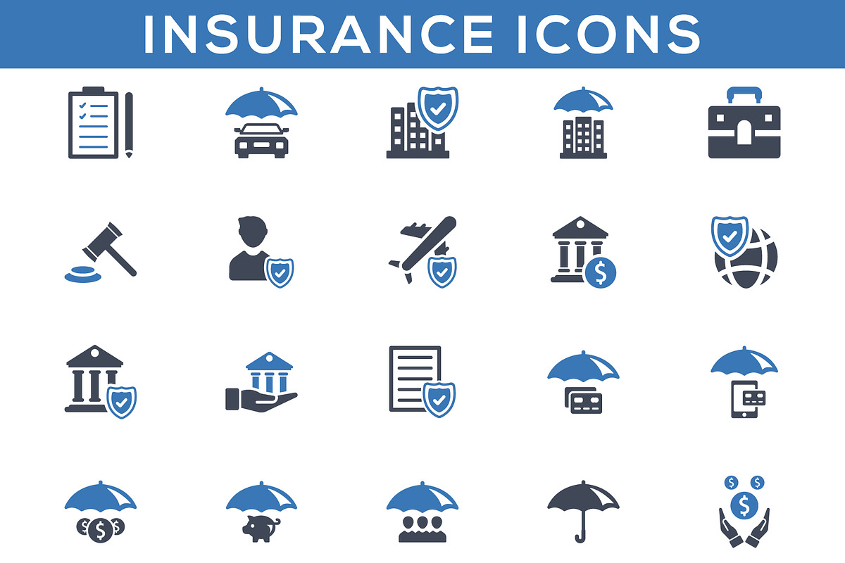 Modern Insurance & Finance Icon Set, a Solid Icon by SalimCreative1 (Photo 1 of 2)