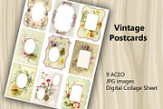 9 ACEO JPG images - Vintage Postcard, a Print Template by Kseniya-Omega (Thumbnail 2 of 2)