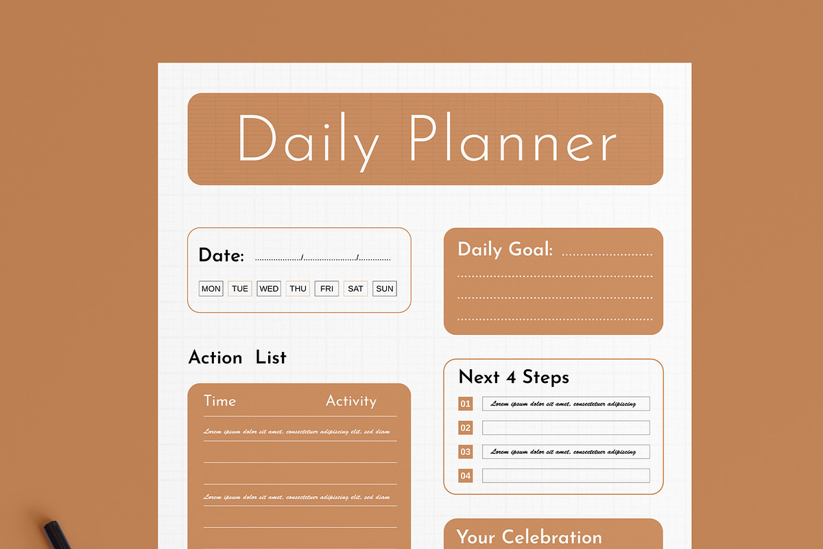 Daily Planner Layout