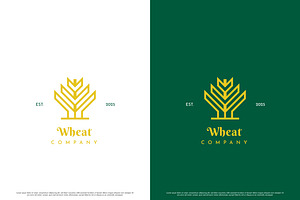 Wheat Farm Company Logo Design Icon, a Branding & Logo Template by Morvana Crew