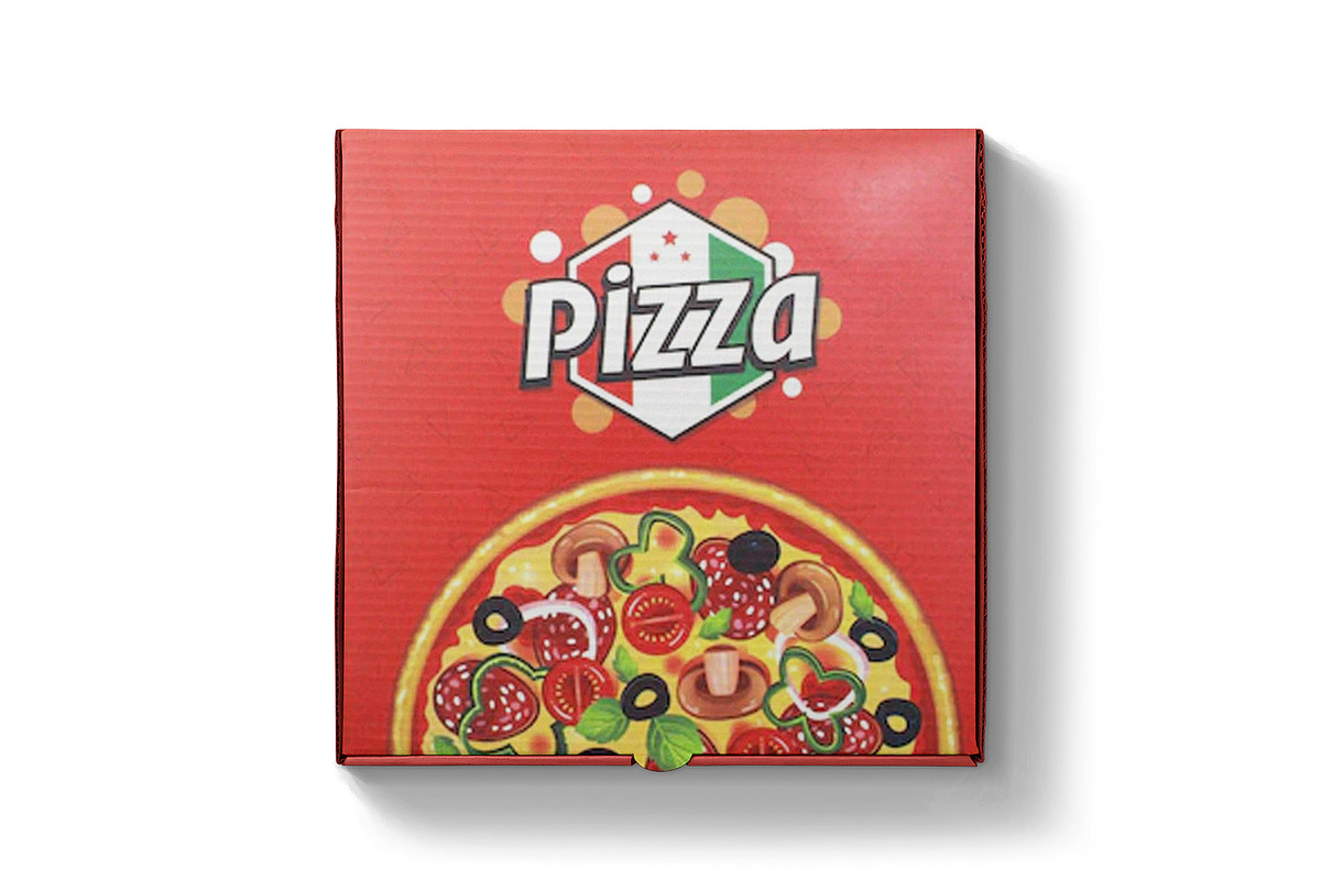 Pizza Box Mockup, a Packaging Mockup by mockupbuys (Photo 5 of 11)