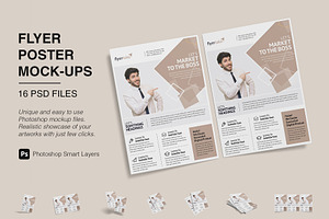 A4 Flyer Poster Mockup Bundles, a Flyer Template by Graphic Aesthetic