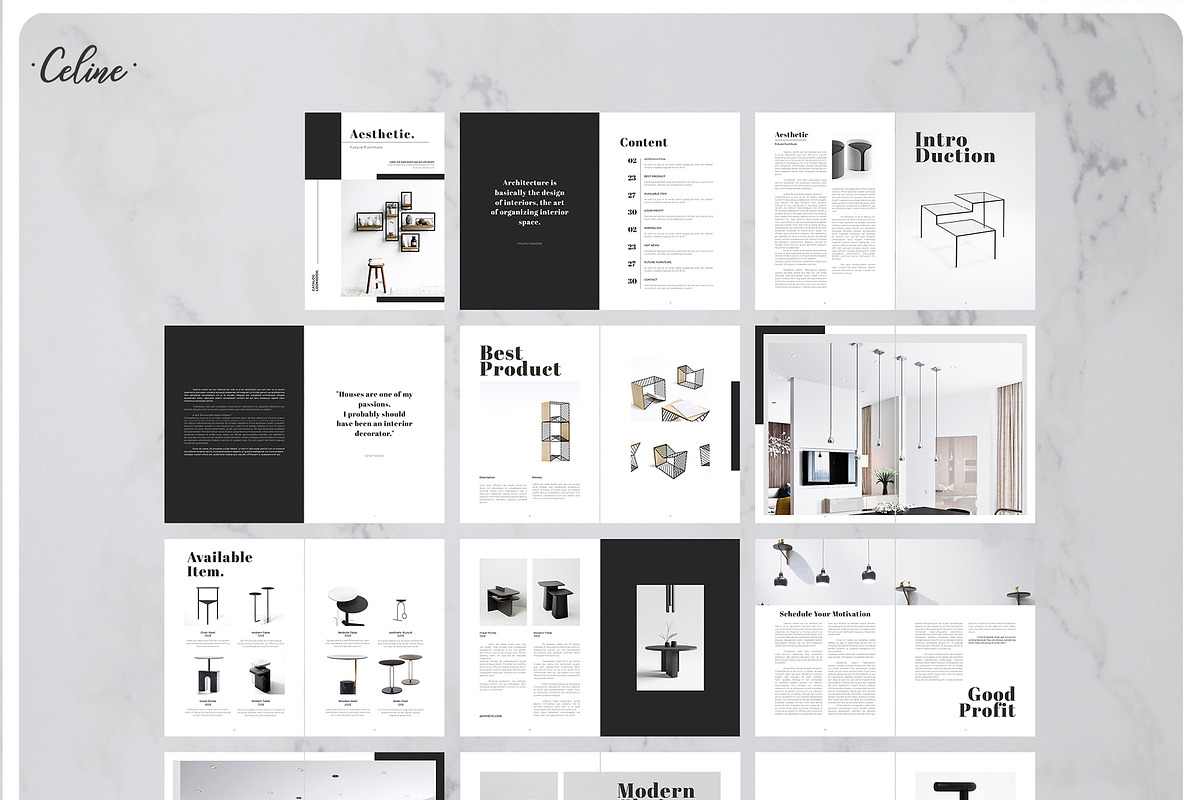AESTHETIC Lookbook Catalog Template, a Magazine Template by Celine Studio (Photo 8 of 8)