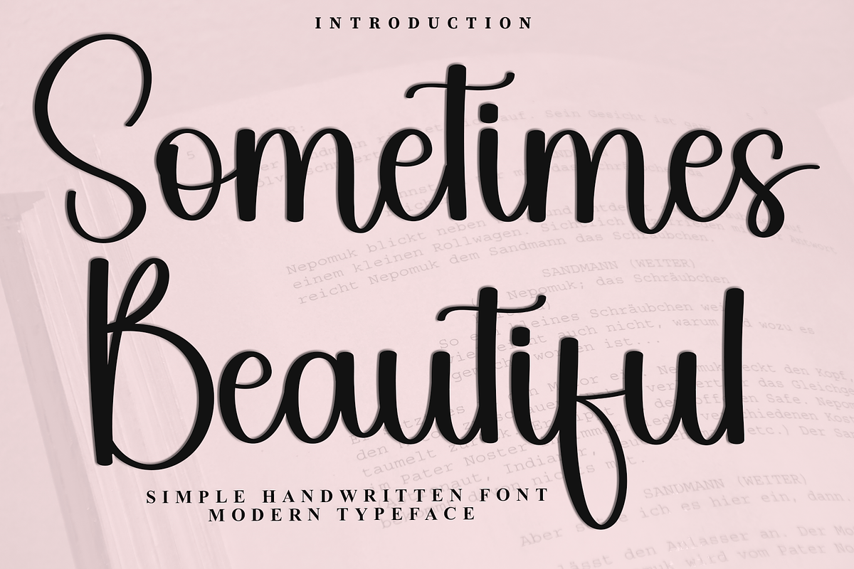 Sometimes Beautiful, a Handwritten Font by InermediaSTUDIO (Photo 1 of 8)