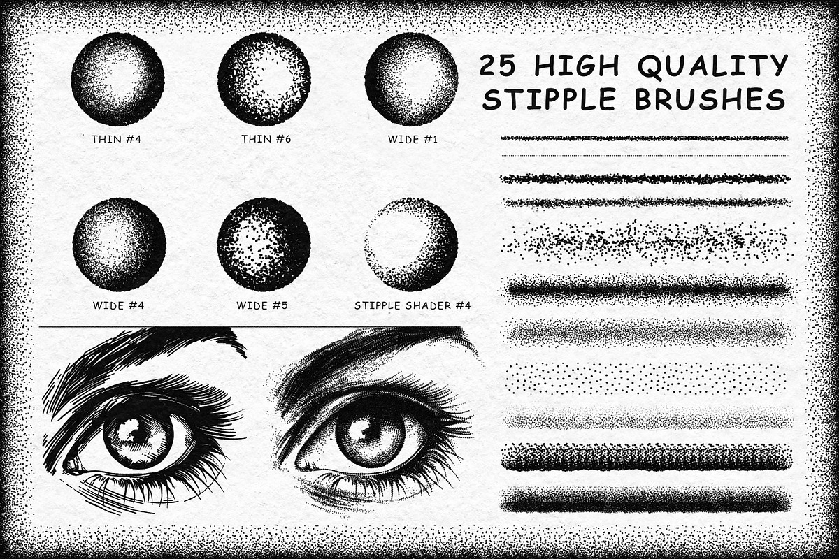100+ Fine Line Procreate Brushes, a Brush Add-On by BrushArchive (Photo 8 of 10)