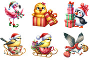 Christmas Animal Clipart, an Illustration by DreamArtGraphic (Thumbnail 2 of 4)