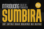 Sumbira - Sans Serif Font Family, a Sans Serif Font by MaikoHatta (Thumbnail 1 of 7)