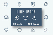 IconAlone Line icons pack, an Outline Icon by popcic (Thumbnail 1 of 5)