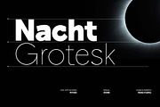 Nacht Grotesk | Geometric Sans Serif, a Sans Serif Font by Romiecreative (Thumbnail 1 of 12)