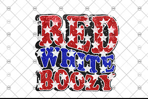 Red White Boozy Retro PNG