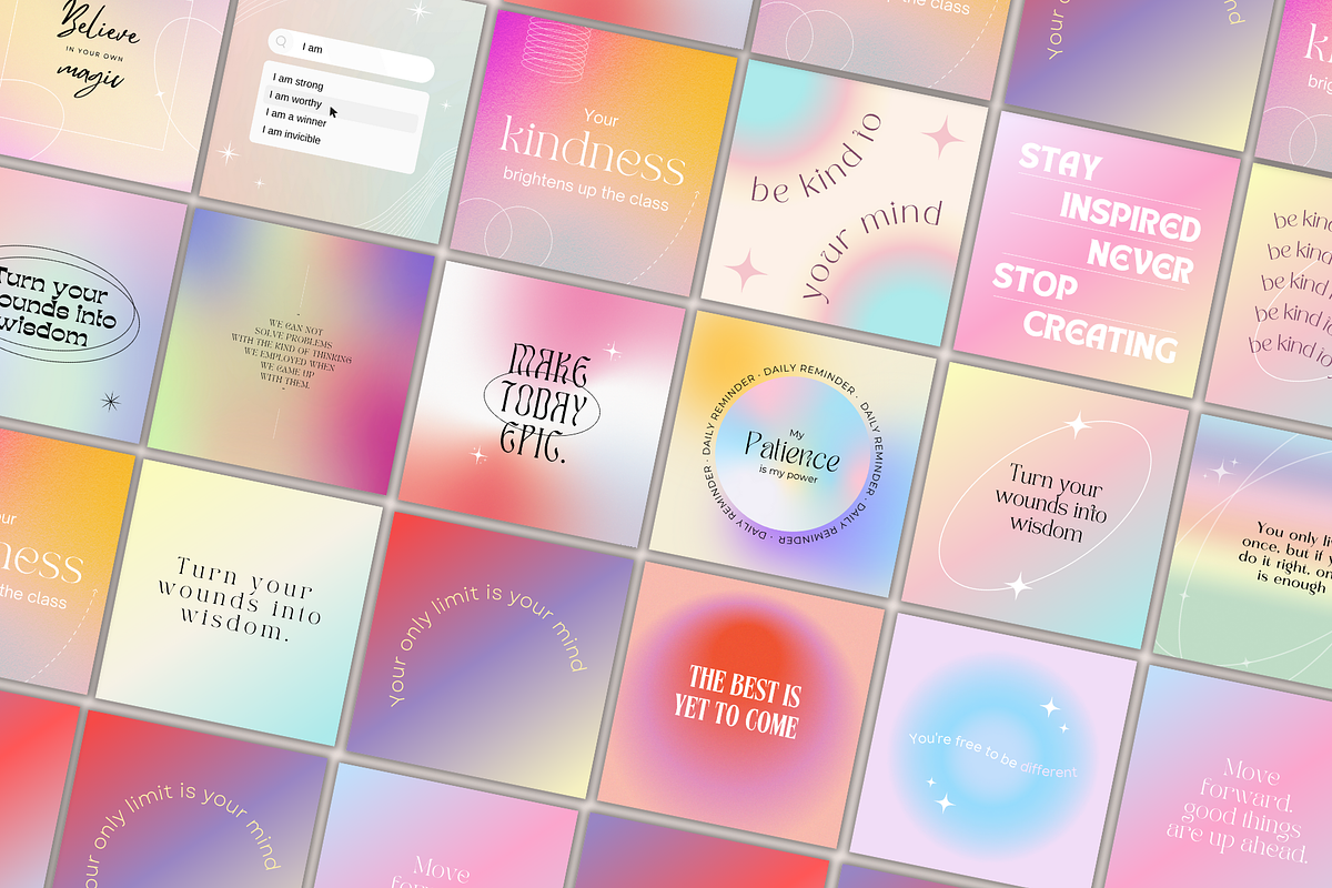 Instagram Quote Gradient Template, a Social Media Template by Daily Creative (Photo 4 of 9)