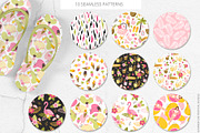Summer Tropical clipart & patterns, an Illustration by Cozy pattern shop (Thumbnail 6 of 6)