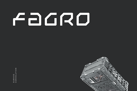 Fagro Futuristic Tech Font, a Font by baqoos