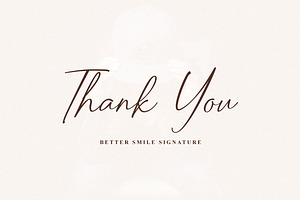 Better Smile Signature Font