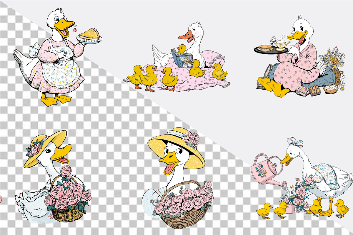 Mama Goose Mother’s Day Clipart Bund, an Illustration by SVGArt (Photo 2 of 9)