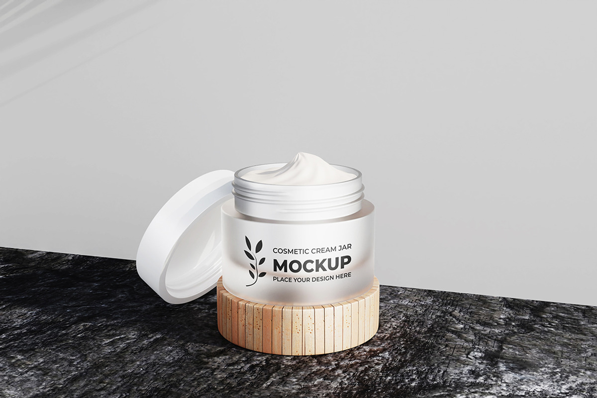 Cosmetic Cream Jar Mockup, a Product Mockup by MrLetters (Photo 4 of 5)