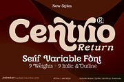 Centrio Return, a Serif Font by joelmaker (Thumbnail 2 of 21)