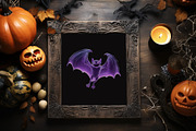 Creepy Neon Bats. Halloween Mascot., an Animal Illustration by KENO Mascots (Thumbnail 4 of 10)