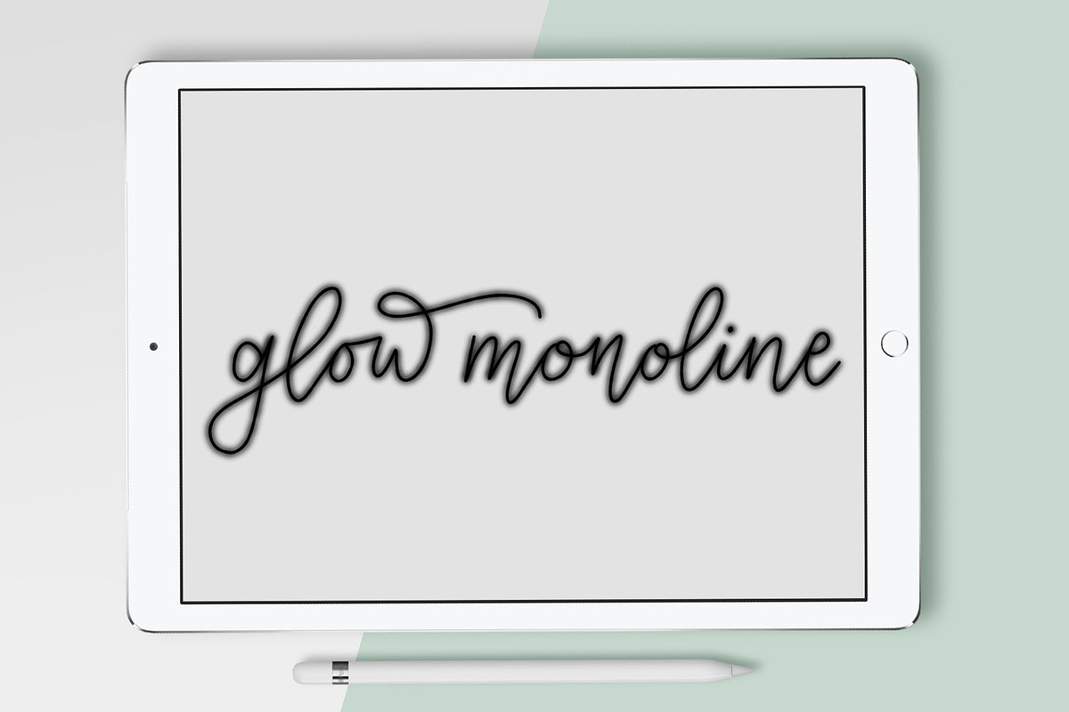 Procreate Brush - Glow Monoline preview 2