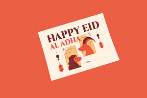 Minimal Eid Al Adha Greeting Card