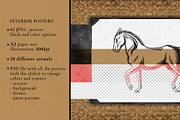Colonial style Animals posters, an Animal Illustration by Garden in frame (Thumbnail 2 of 11)
