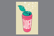 Apple Cider grunge vector poster set, a Food Illustration by PoPaShop (Thumbnail 4 of 6)