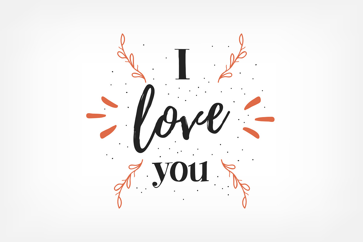 I love you lettering set, a Decorative Illustration by Good Studio (Photo 4 of 6)