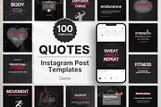 Fitness Quote Instagram Templates, a Social Media Template by DigiPax (Thumbnail 1 of 11)