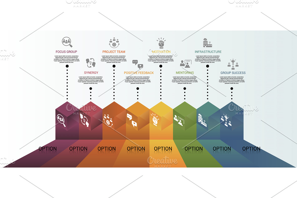 Infographic Team Building template, an Object Illustration by ...