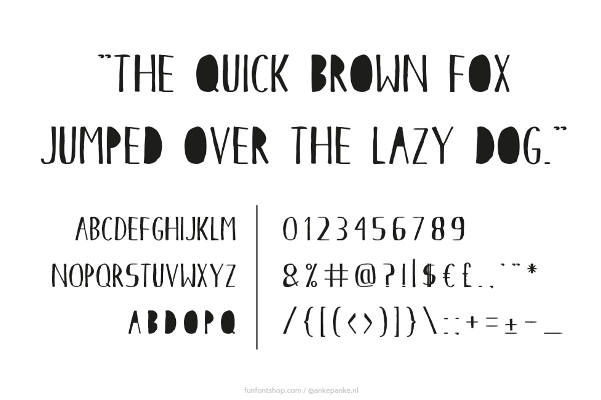 Strike a Pose handmade Font preview 2