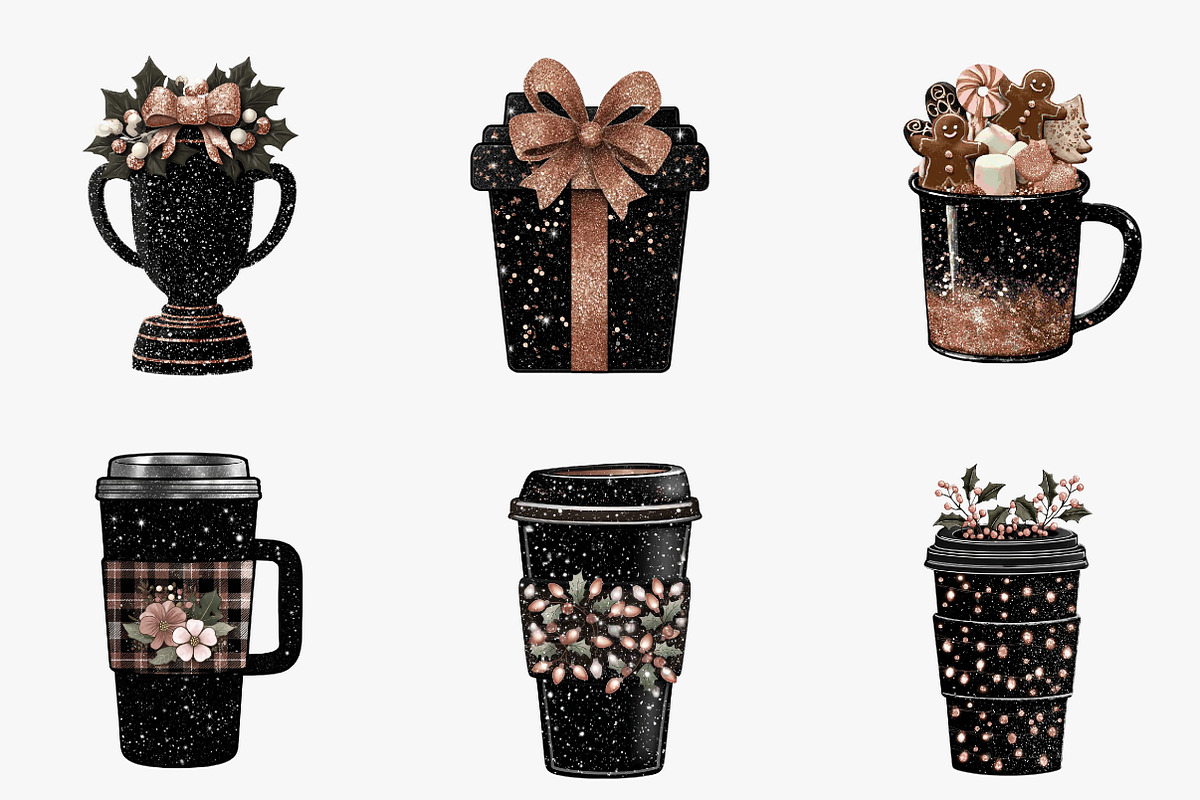 christmas stanly cup clipart, an Illustration by CreationArt (Photo 2 of 6)