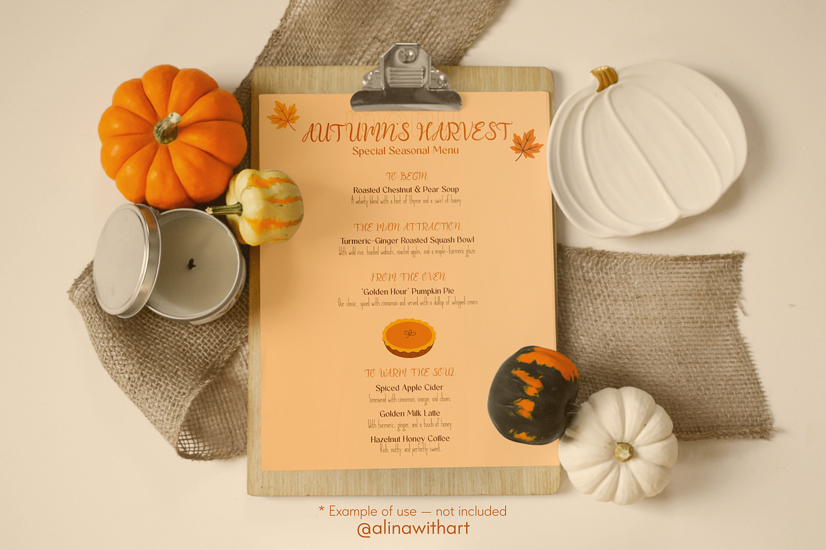 Cozy Autumn Wellness Set, a Seasonal Illustration by alinawithart (Photo 6 of 10)