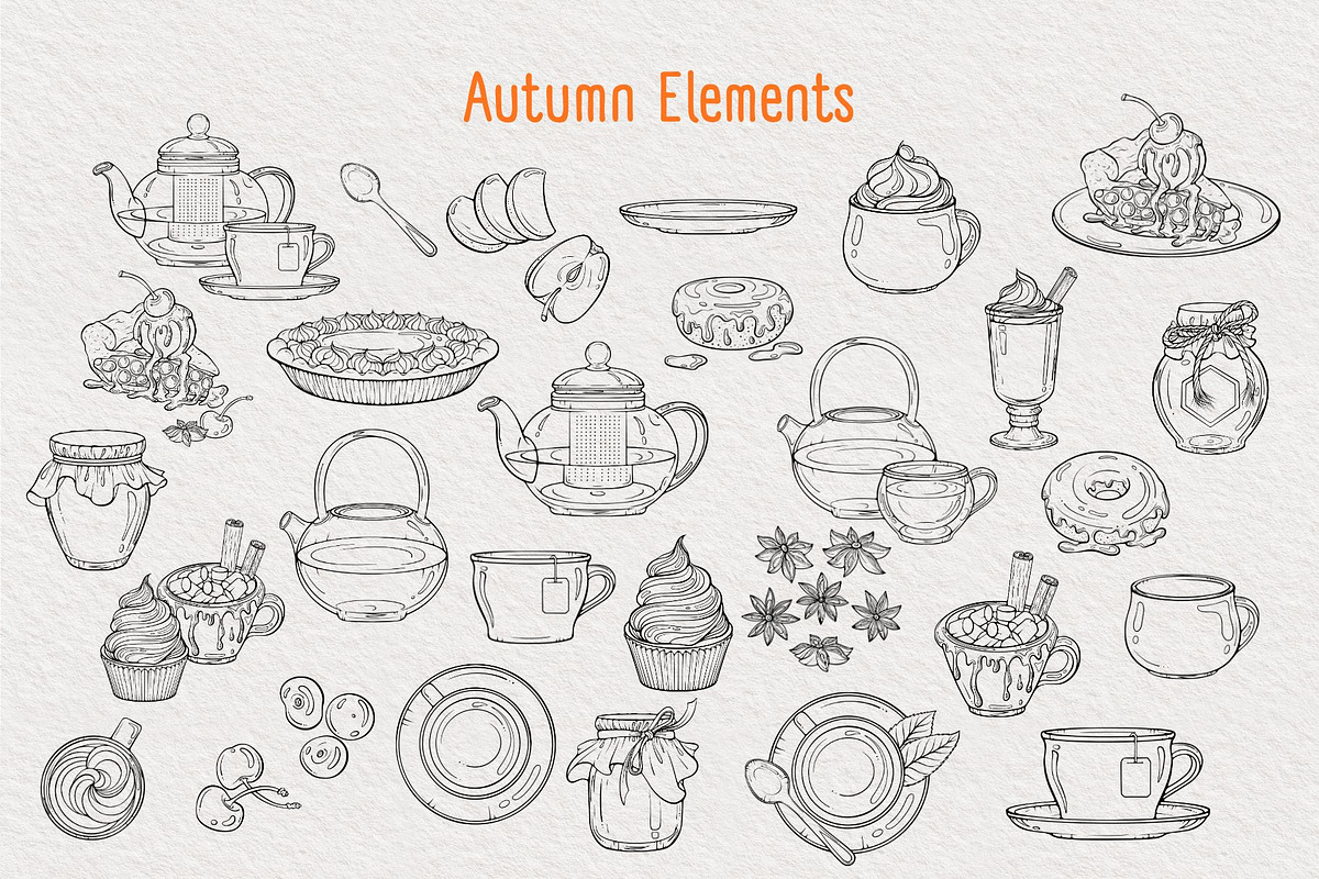 Cozy Autumn Vector Collection, a Seasonal Illustration by ennona_art (Photo 3 of 10)