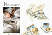 Watercolor Morning clipart., an Object Illustration by ArtMaslyana (Thumbnail 4 of 6)