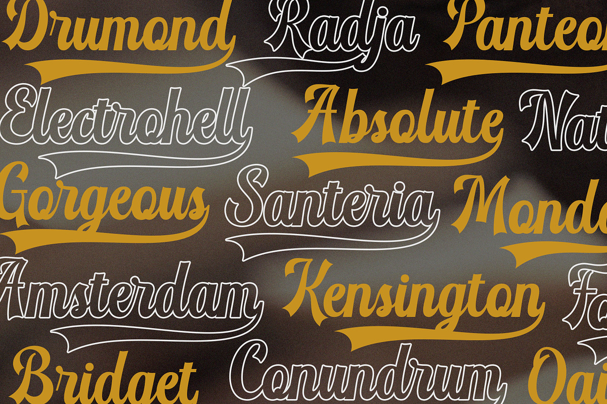 Detourne - Baseball Font, a Script Font by Flawless And Co (Photo 7 of 10)