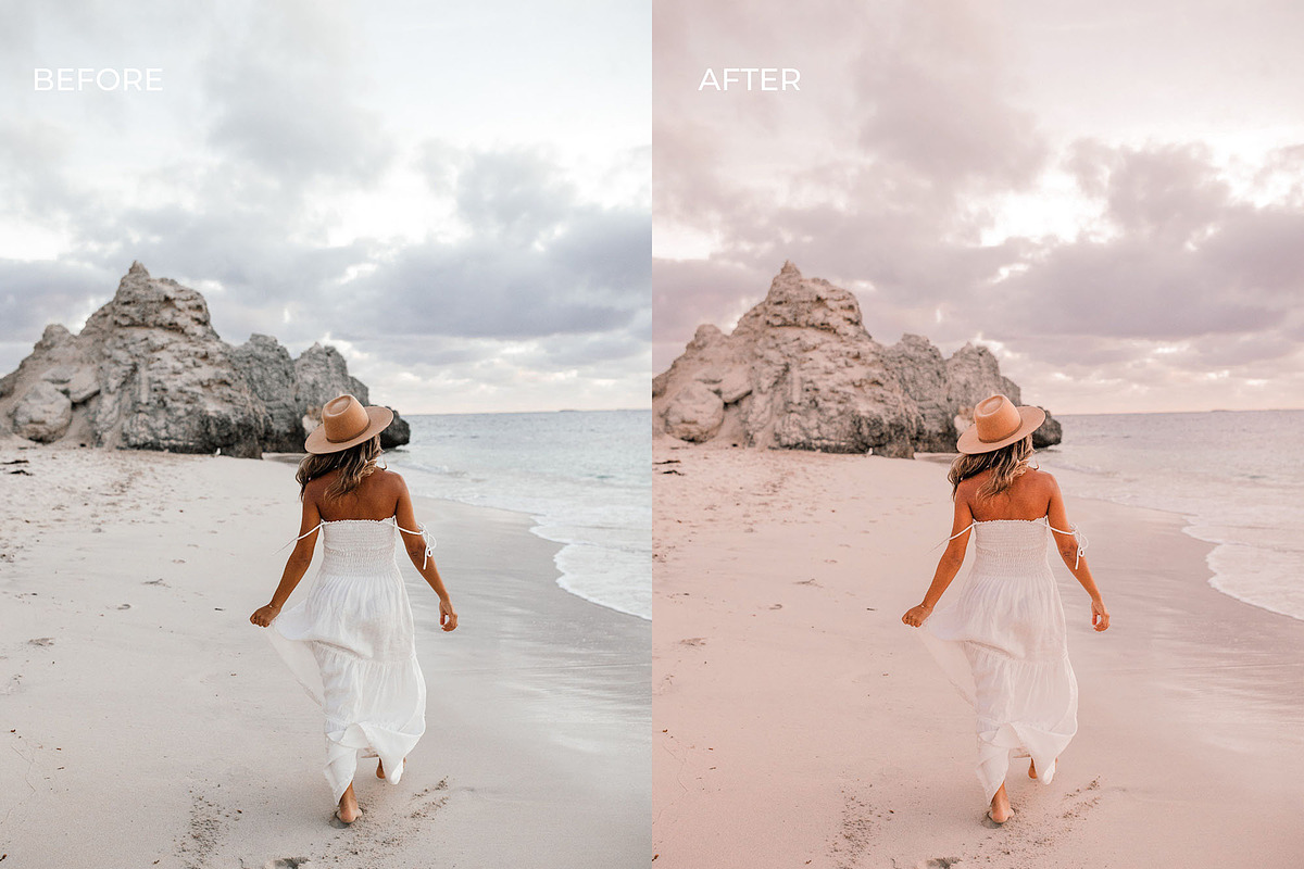 5 BEACH SUNSET LIGHTROOM PRESETS, an Action Add-On by Emma Kate Creative (Photo 5 of 10)