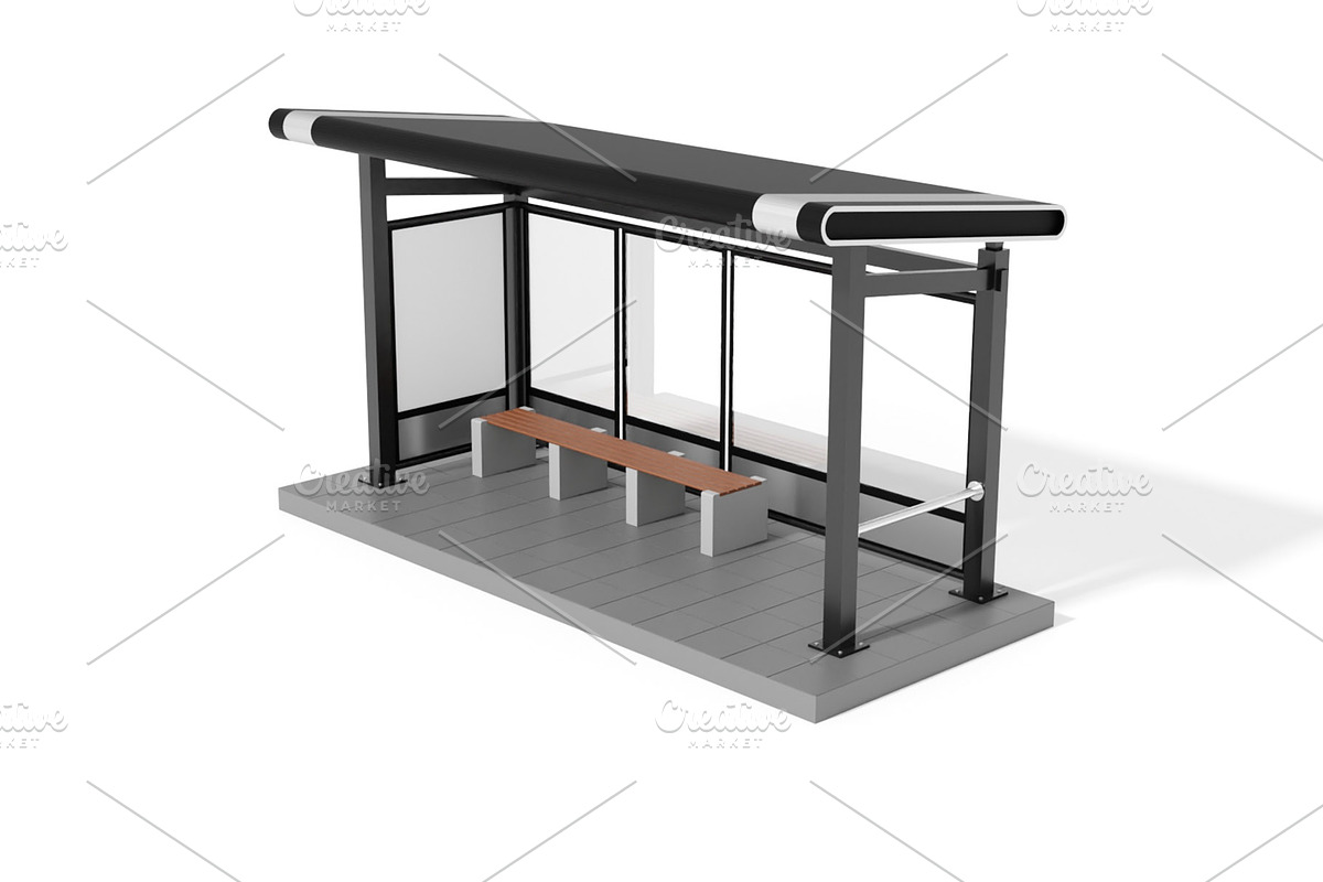 Bus Shelter 3D Model, an Architecture 3D Model by mrfauzi (Photo 10 of 12)