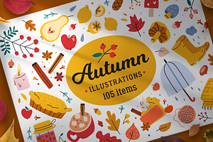 Autumn hand drawn clip arts