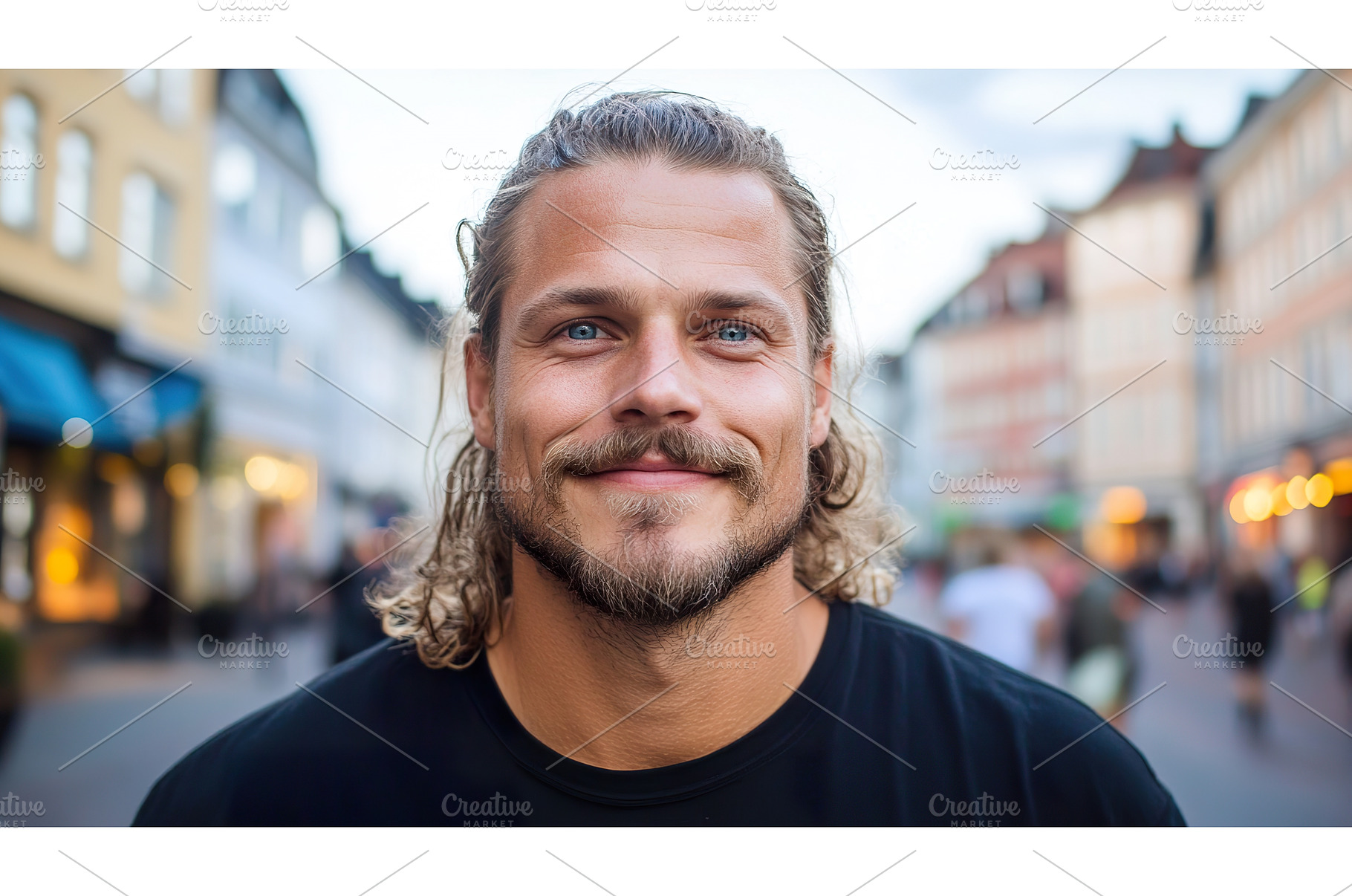 Swedish man with blue eyes, mustache, a Person Photo by Lermont51